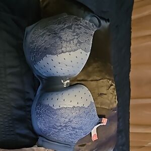 Cacique Blue Lace Bra 46 DDD